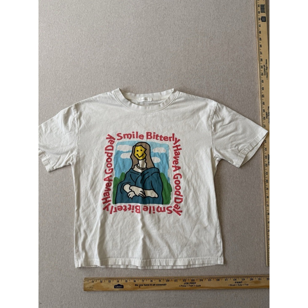 Sunny Woman's Small Smile Bitterly White Tshirt